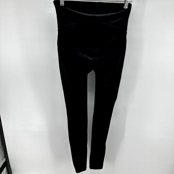 Spanx Ready-To-Wow! Velvet Leggings High Waisted Stretch Slim Fit Black Large - Picture 7 of 7